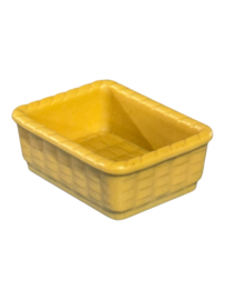 Mand rechthoek beige/geel