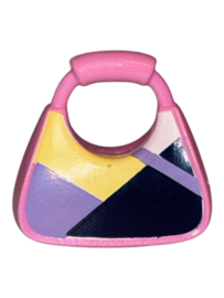 handtas roze met opdruk