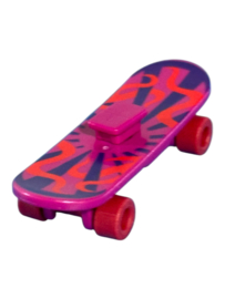 Skateboard roze/paars rode wieltjes 30673523