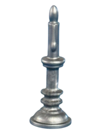 Kandelaar met kaars zilver / grijs 30099290