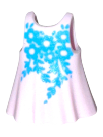 jurk kind wit/roze met blauw motief 30634646