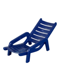Ligstoel tuinstoel campingstoel donker blauw 30093572