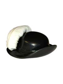 hoed  victoriaan donker liggende veer