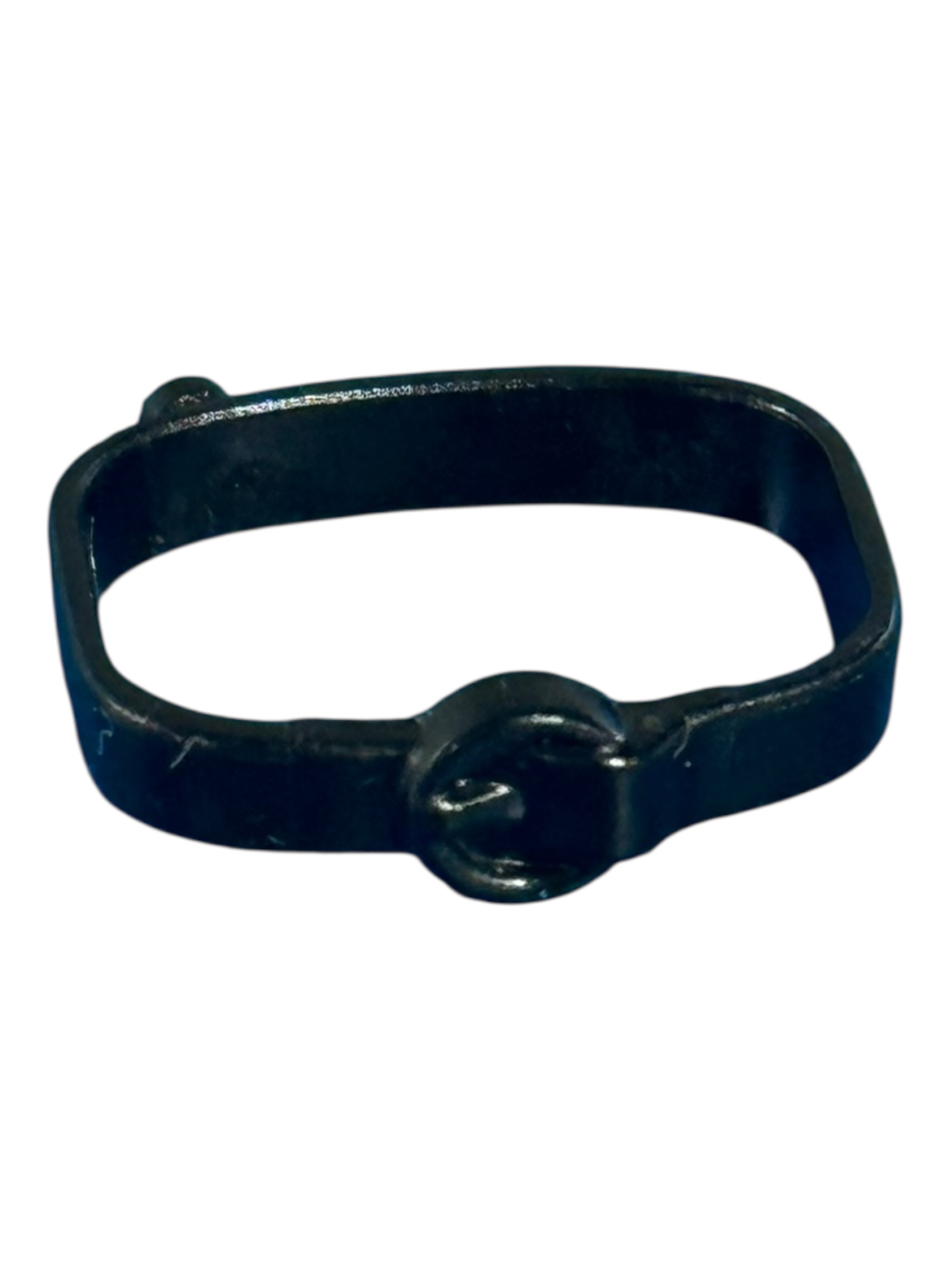 riem zwart met knop