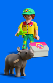 Ranger met neushoorn - 72025
