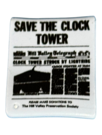 papier save the clock licht blauw