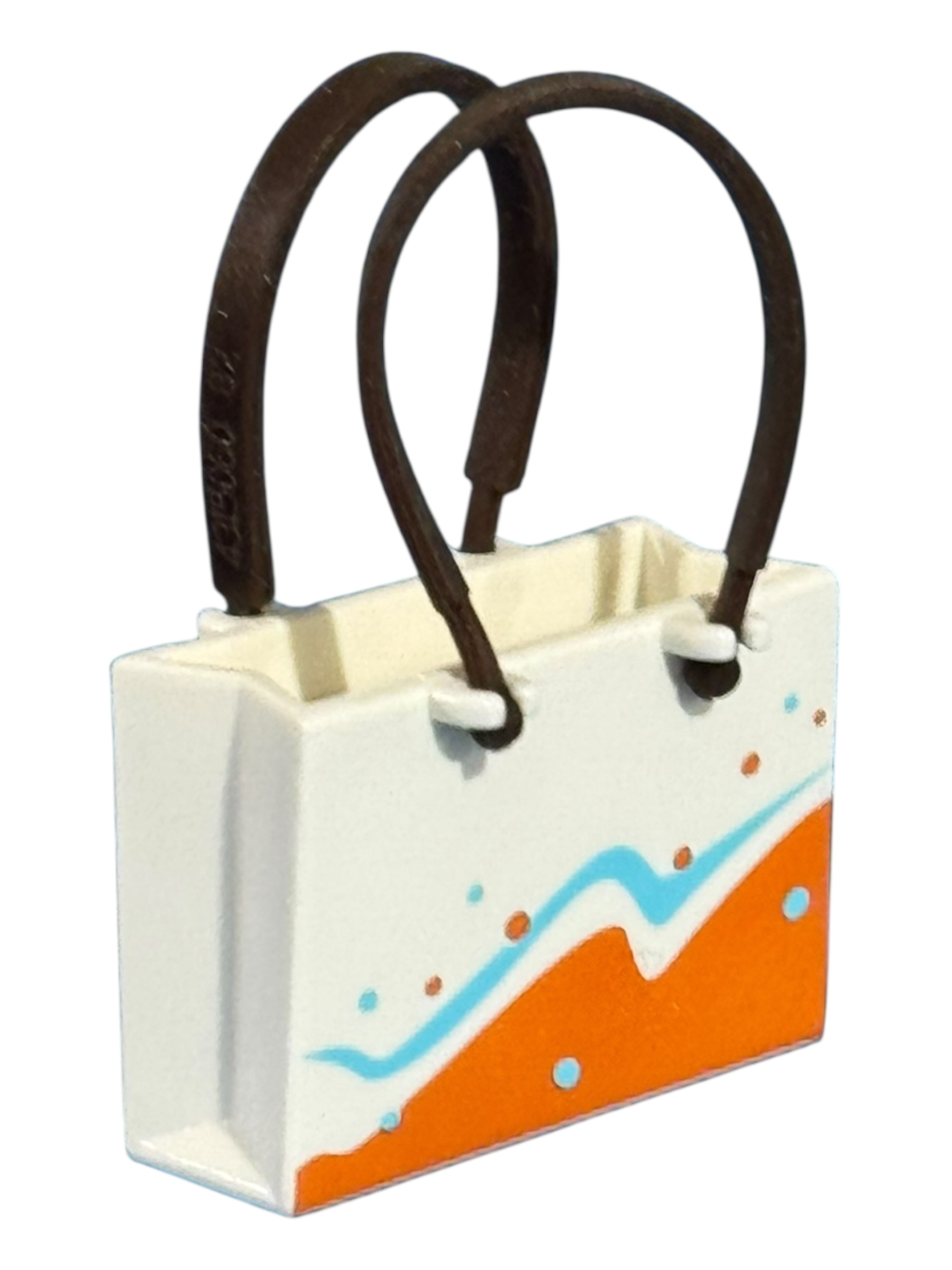 Sjieke boodschappentas wit / oranje