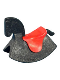Hobbelpaard zwart / rood