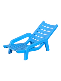 Ligstoel tuinstoel campingstoel licht blauw 30252622