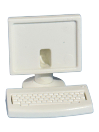 computer scherm met toetsenbord wit 30048542 / 30040115 / 30063372
