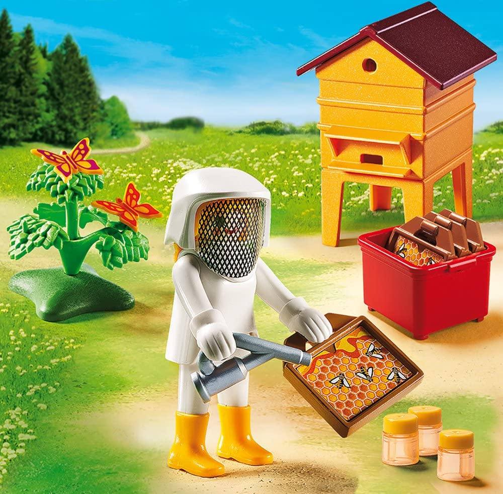 Imker met bijenkorf - 6573