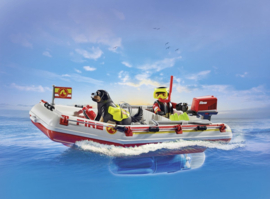 Brandweerboot met waterscooter - 71464