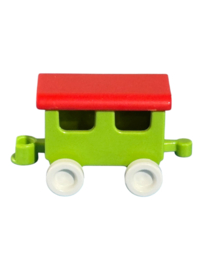 wagon van treintje groen wit rood