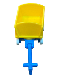 Bolderkar geel/blauw/wit