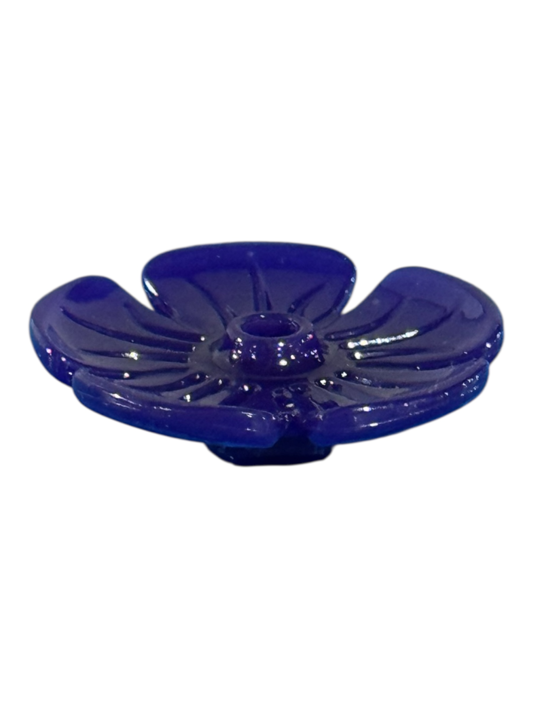 voetplaatje bloem donkerblauw transparant 30099153