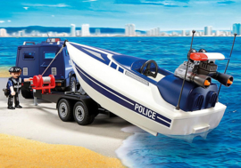 Politieterreinwagen met speedboot - 5187