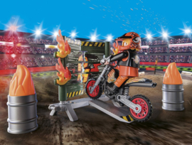 Stuntshow motor met vuurmuur  - 71256