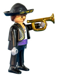 Día de Muertos : Man met trompet (goud)