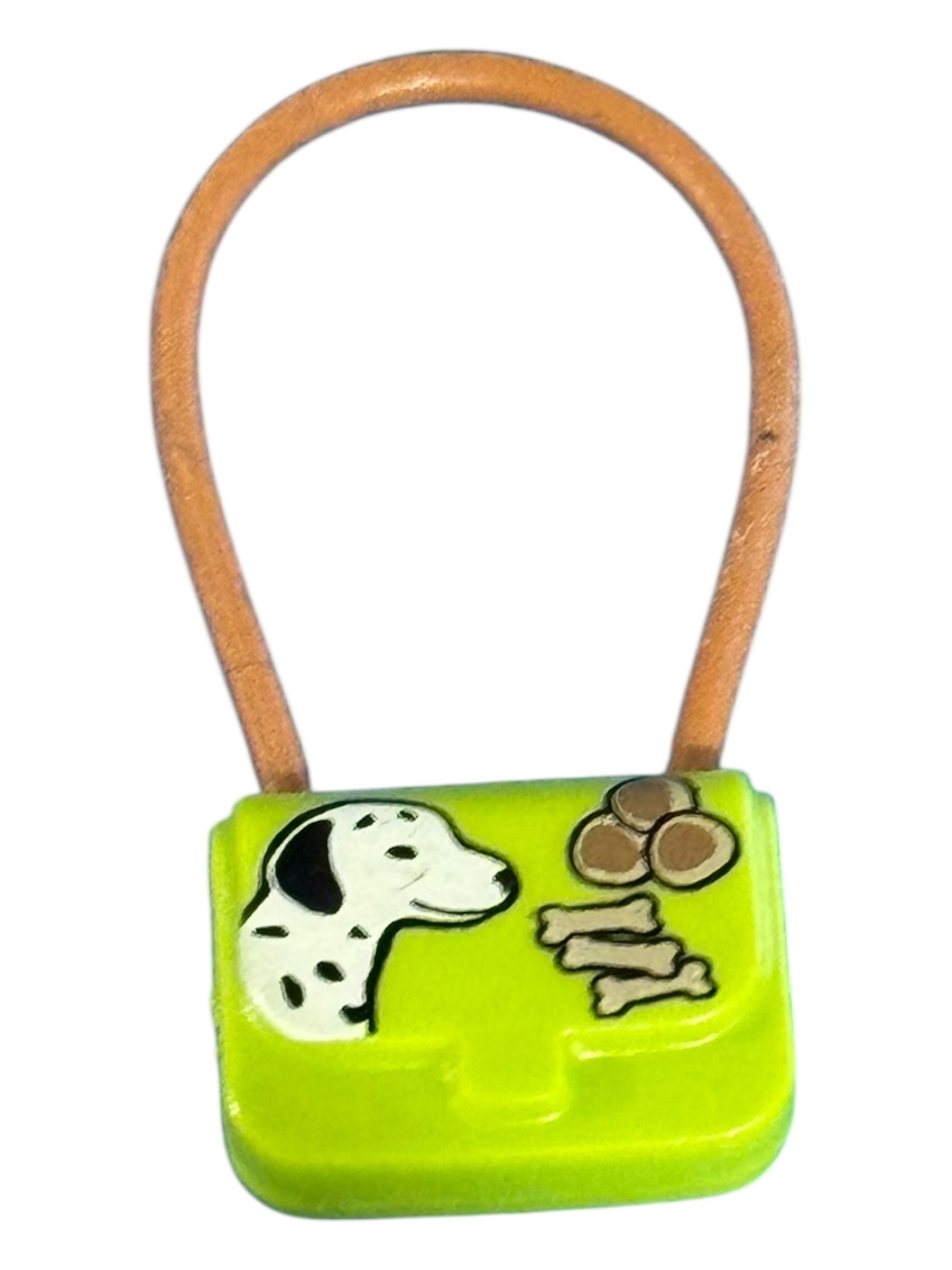 portemonnee tasje licht groen hond