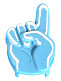 Supporters hand licht blauw