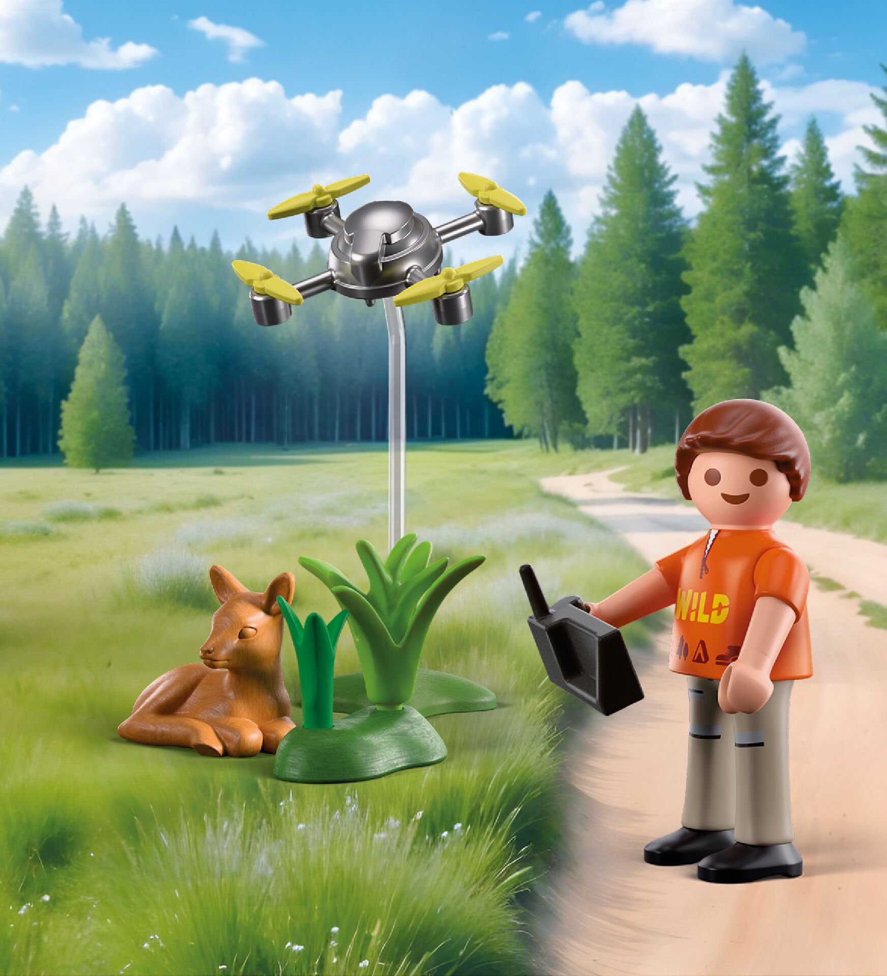 Redding van hertenkalf met drone - 71880
