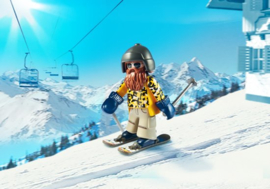 Skiër op snowblades - 9284