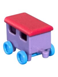 trein wagontje speeltrein paars