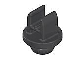 CLIP WITH SYSTEM X KNOB- BLACK  - 30254810