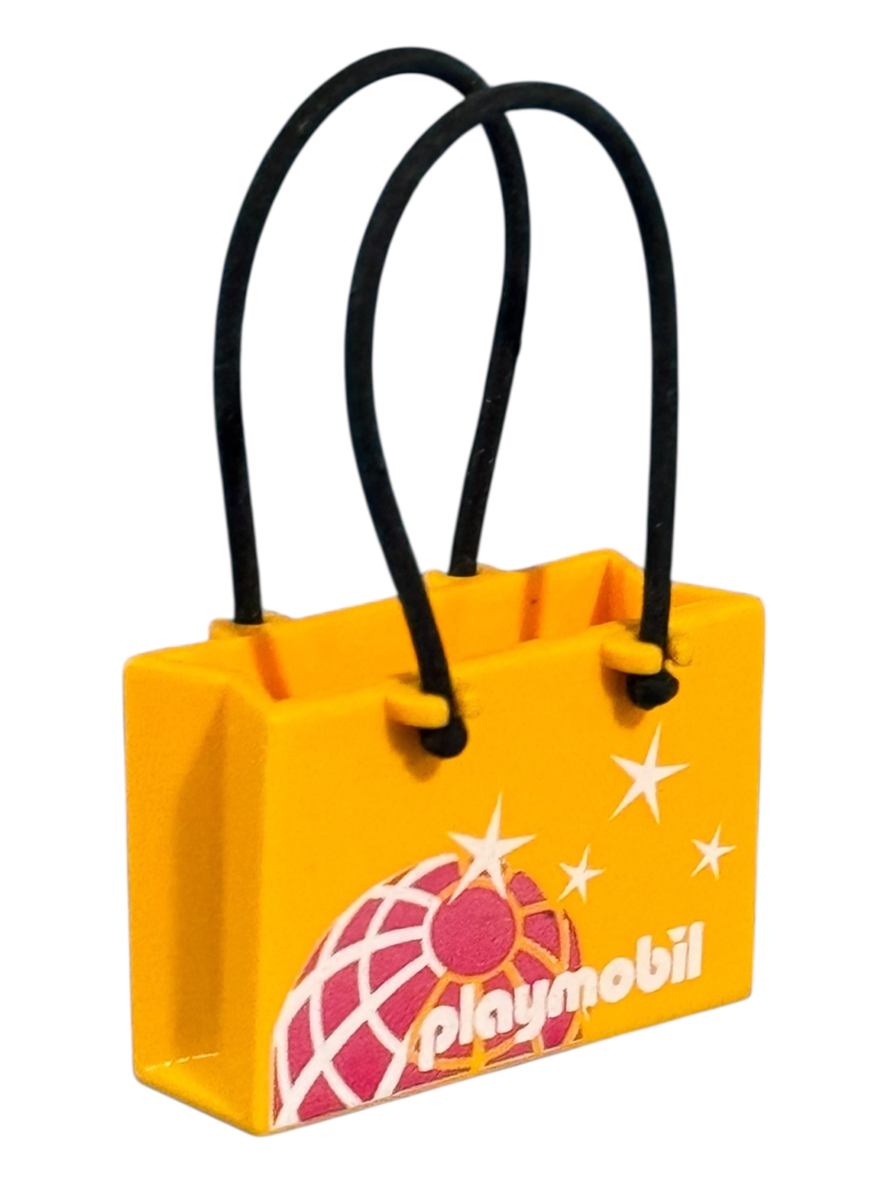Sjieke boodschappentas geel met opdruk wereldbol 30645153