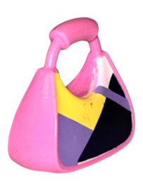 handtas roze met opdruk