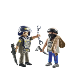 Tactische politie-eenheid & bandiet - 71505