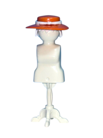 hoed oranje / witte band 30065003