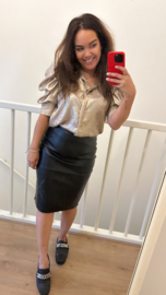 Leather tube skirt