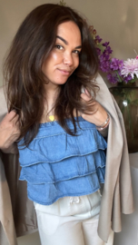 Denim bandeau top
