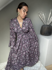 Boho wrap dress black