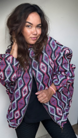 Boho bomber pink and purple