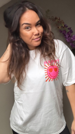 Because I’m happy tee white