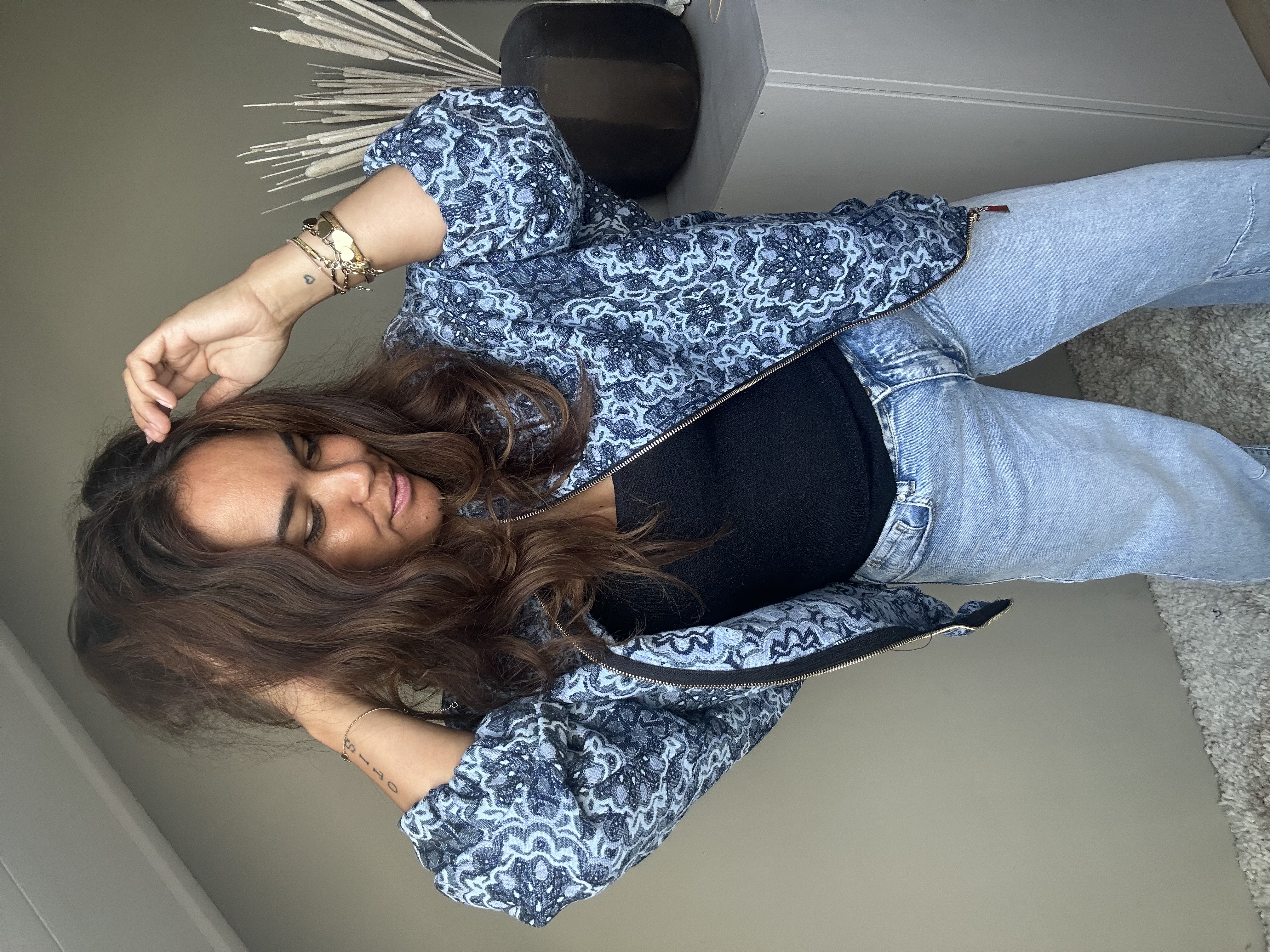 Boho bomberjacket blue