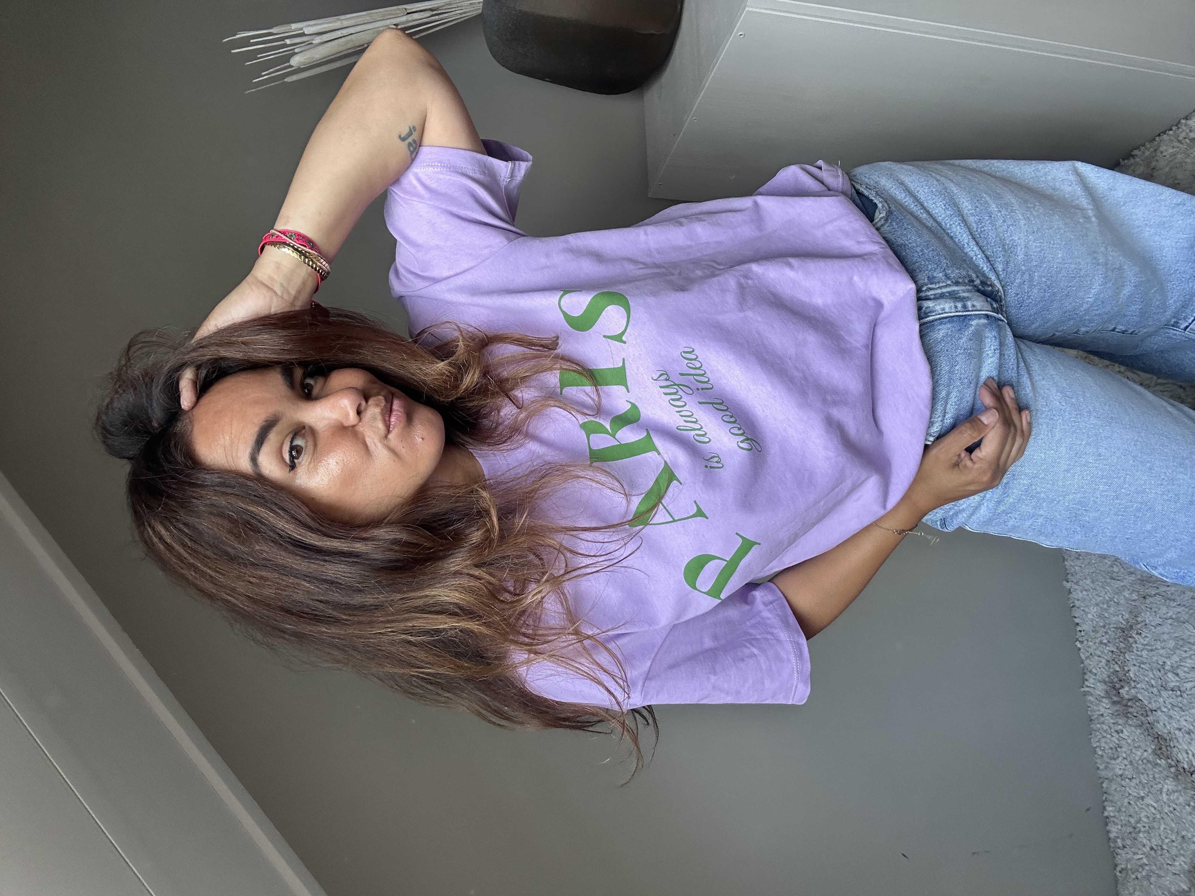 Paris tee lila