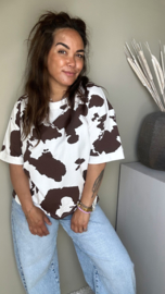 Cow printed tee
