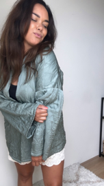 Giulia silk jacket green