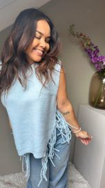 Fringe jumper babyblue