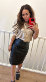 Leather tube skirt