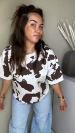 Cow printed tee