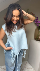 Fringe jumper babyblue