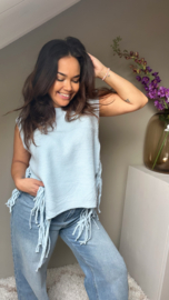 Fringe jumper babyblue