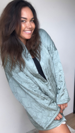 Giulia silk jacket green