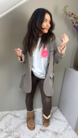 Brown metallic legging