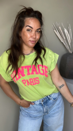 Vintage Paris tee green