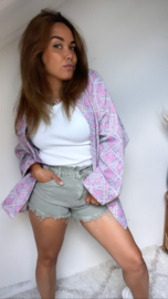 Denim short Khaki